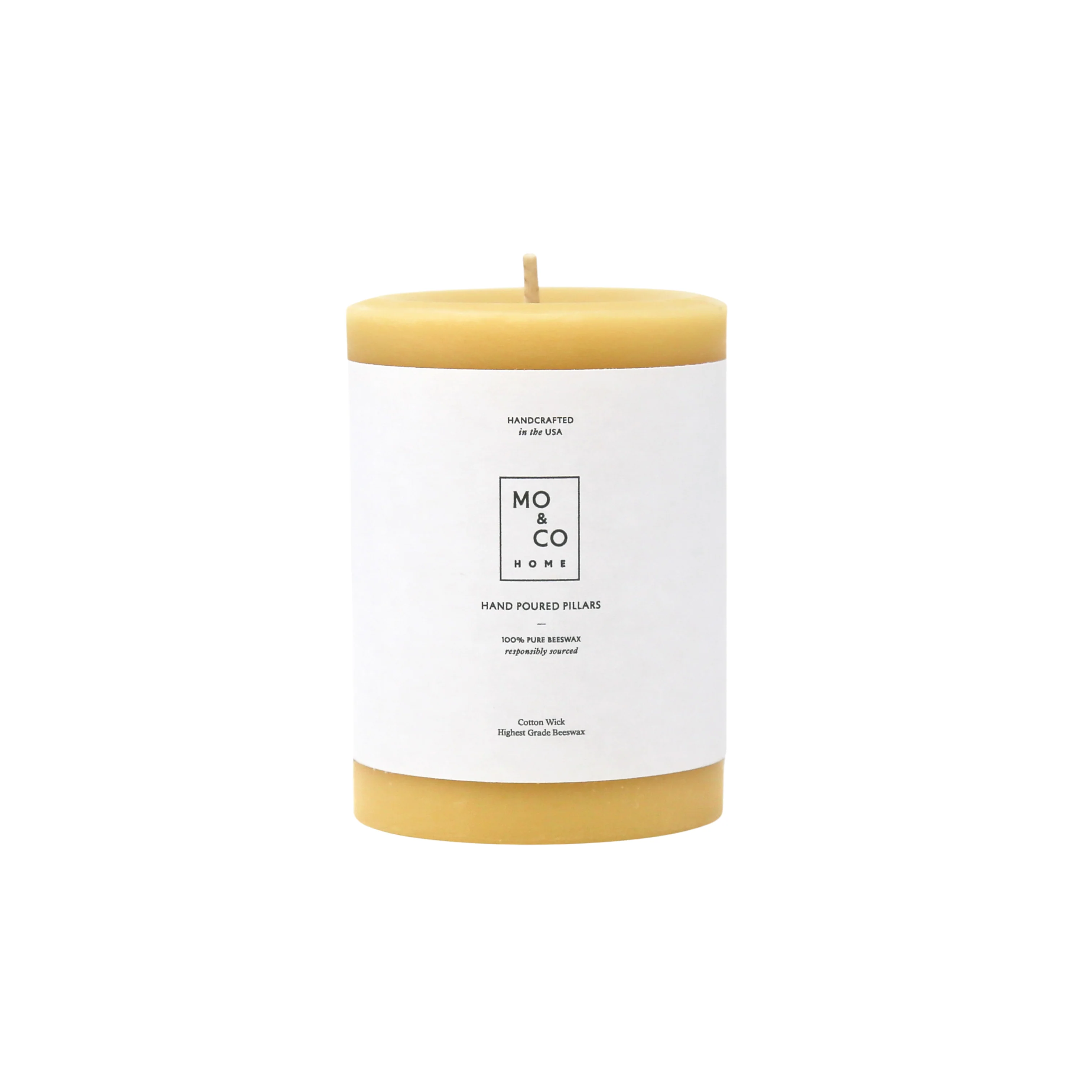 Mo&Co Beeswax Pillars 4"
