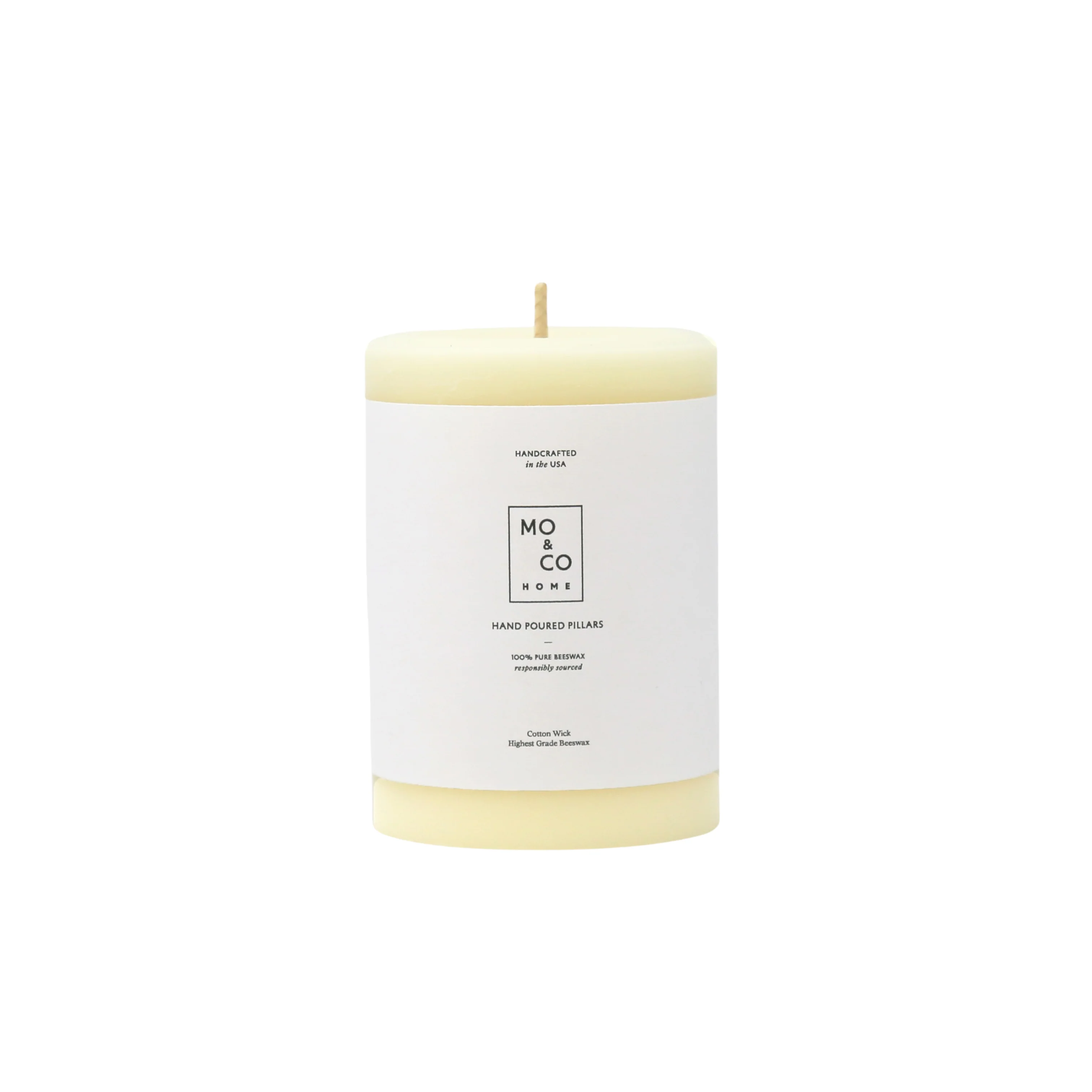 Mo&Co Beeswax Pillars 4"