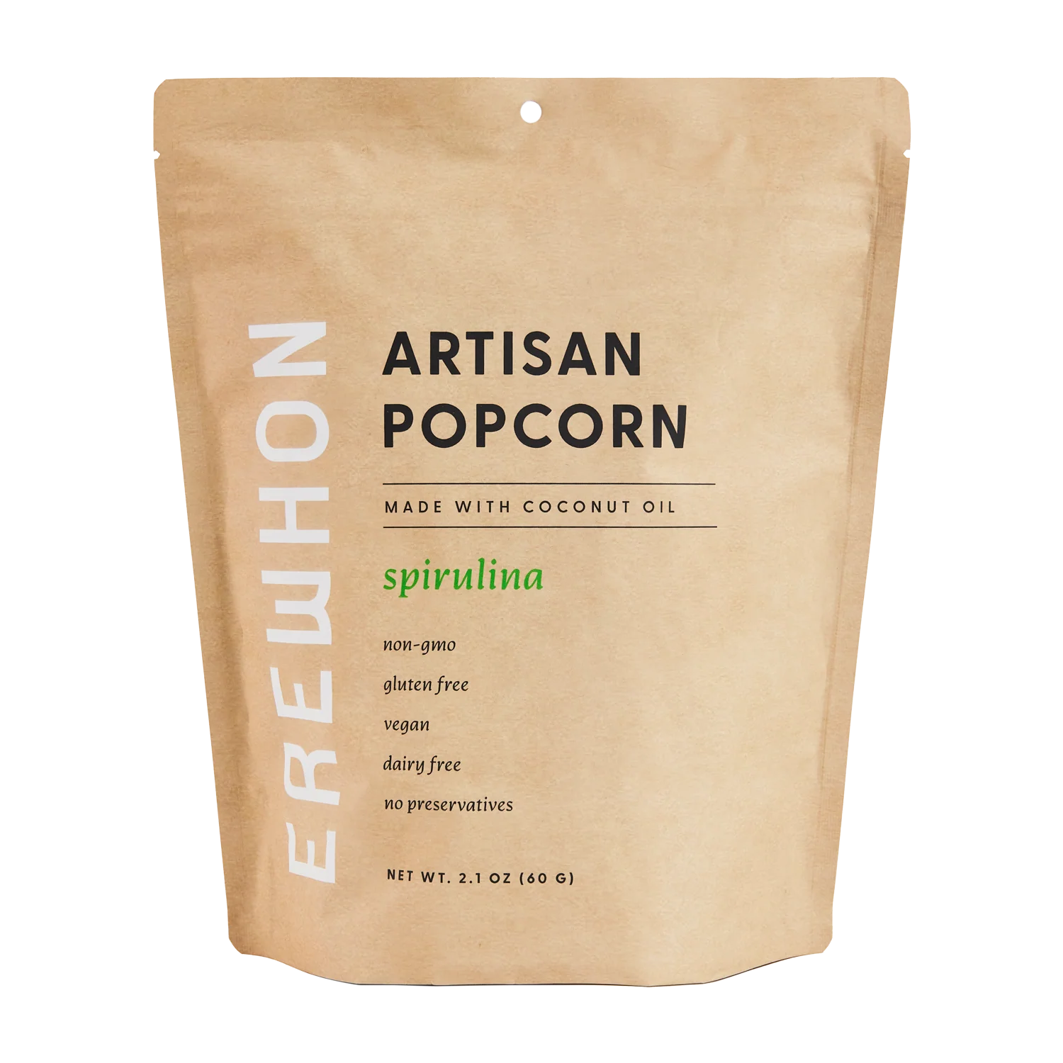 Artisanal Organic Spirulina Popcorn