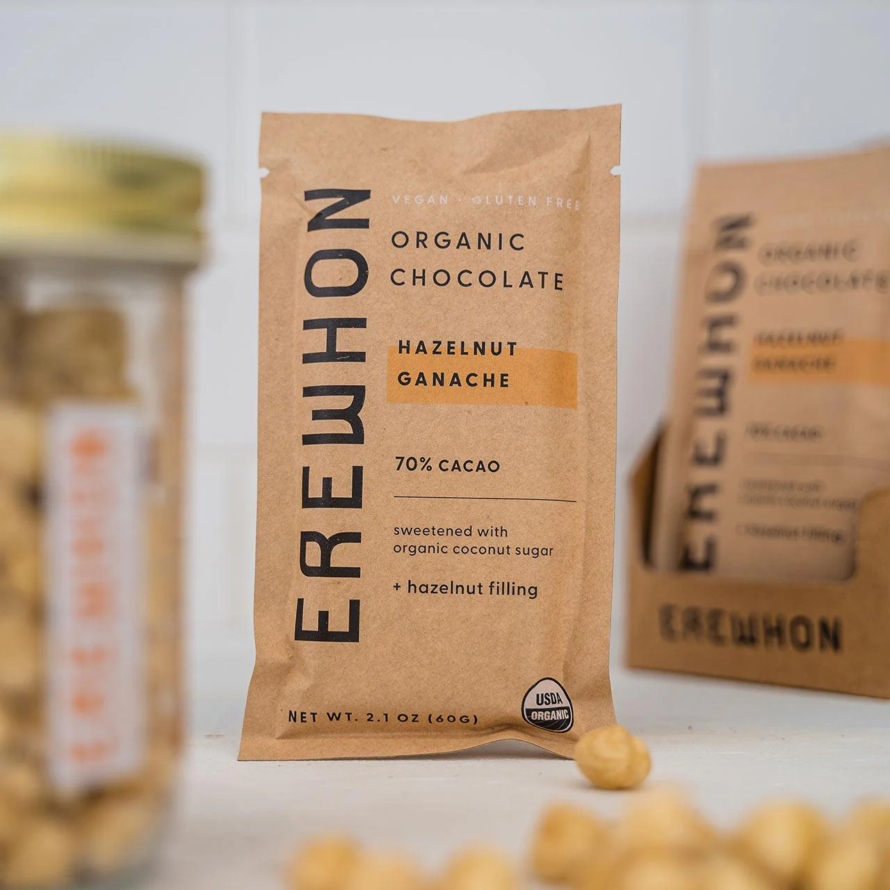 Organic Chocolate Bar | Hazelnut Ganache