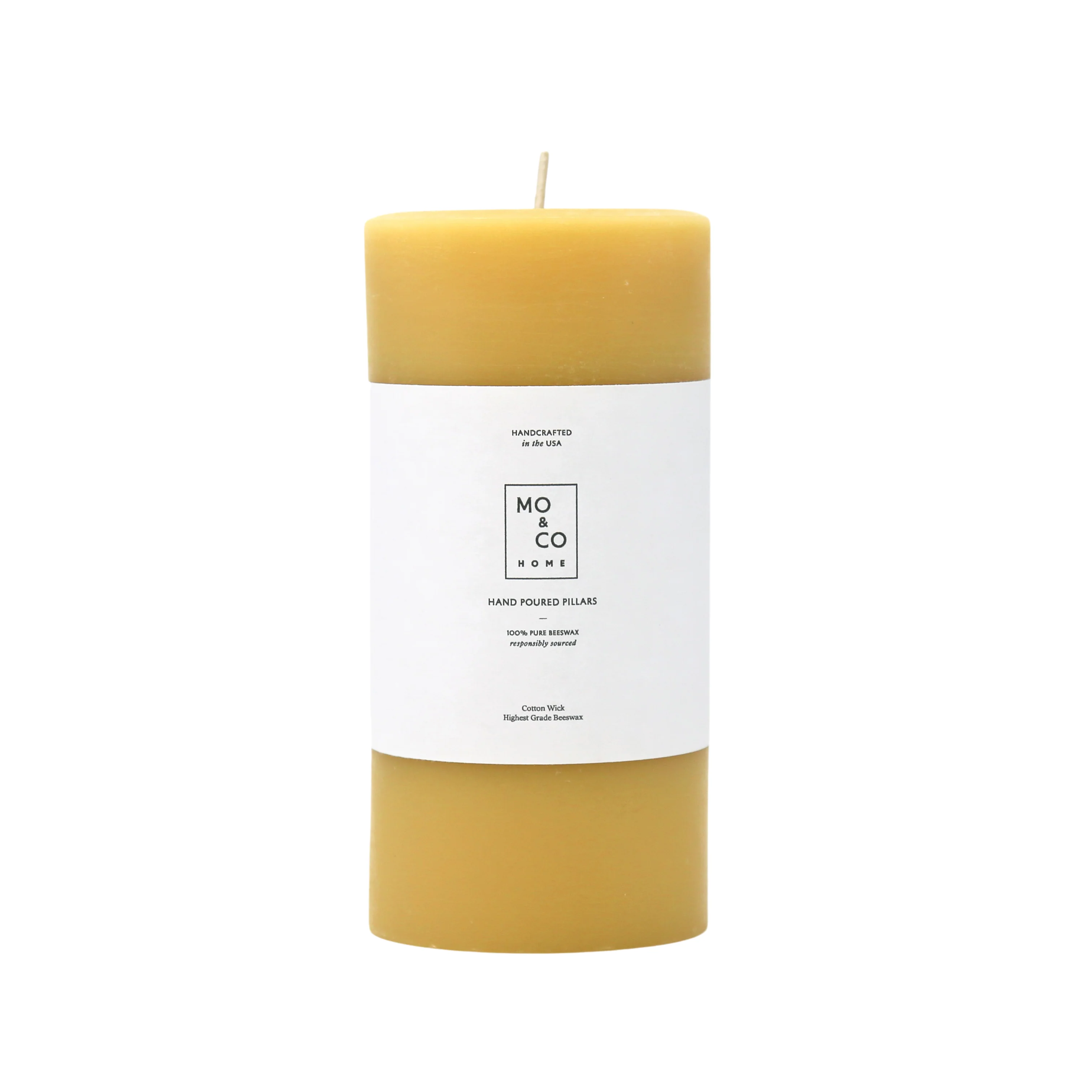 Mo&Co Beeswax Pillar 6"